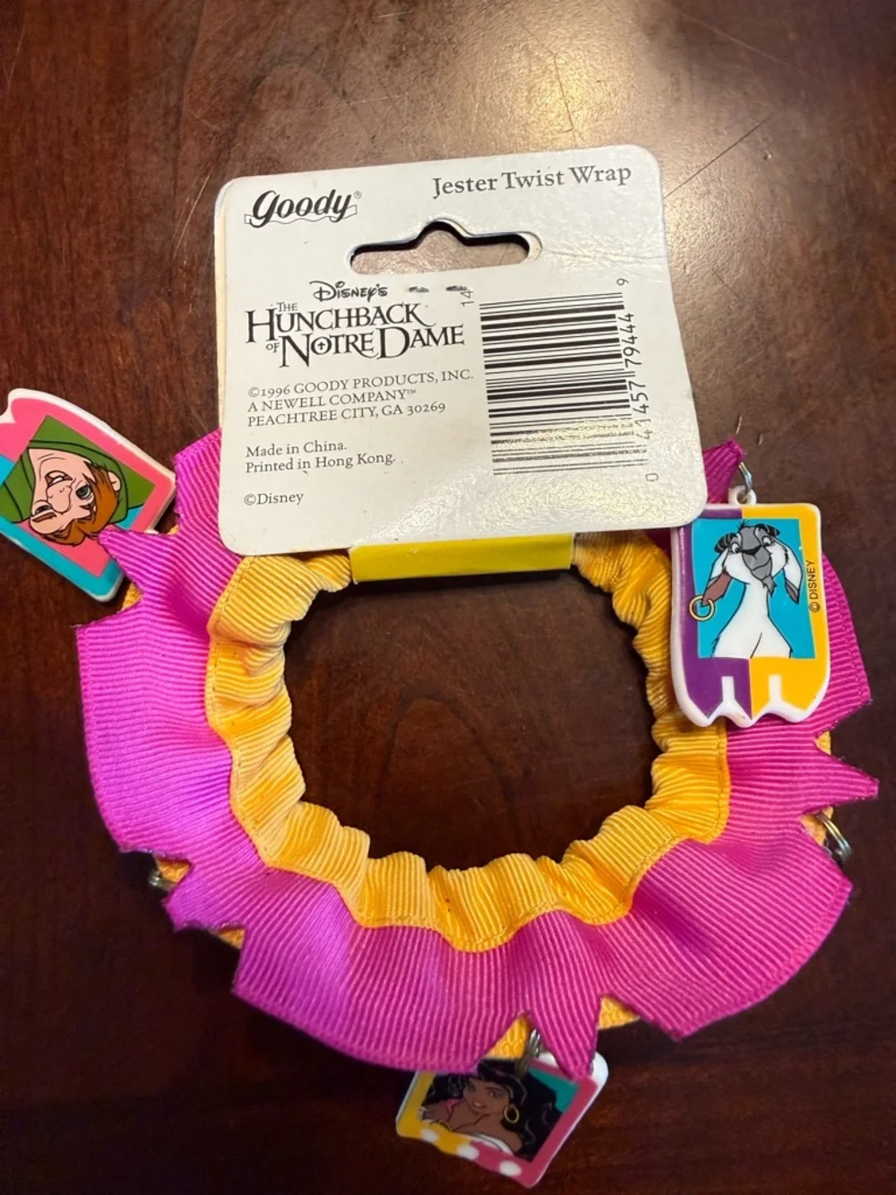 ‘96 Disney Dead Stock Jester Twist Wrap Scrunchie- Hunchback of Notre Dame